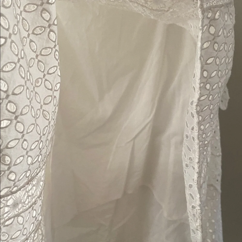 NWT Joie Eyelet High-Low Skirt size 8 porcelain